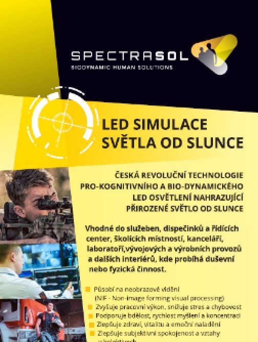 LED simulace světla od slunce – CZ