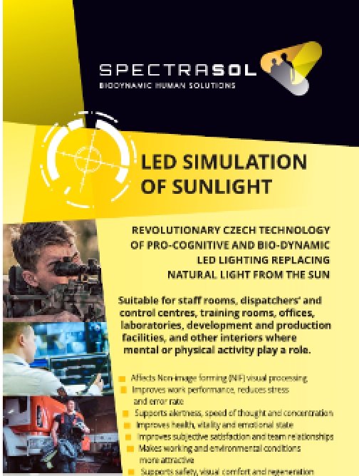 LED simulace světla od slunce – EN