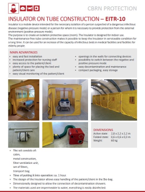 Izolátor na trubkové konstrukci EITR-10 – EN