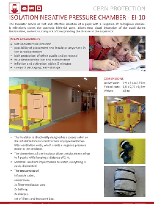 Izolační podtlaková komora EI-10 – EN