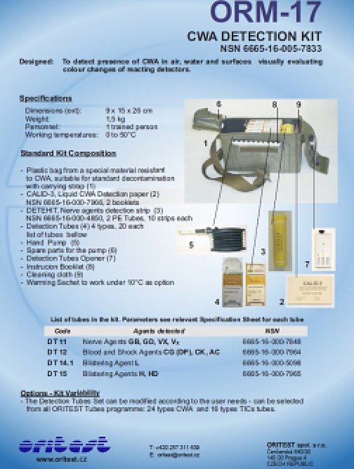 Detekční souprava ORM-17 – EN