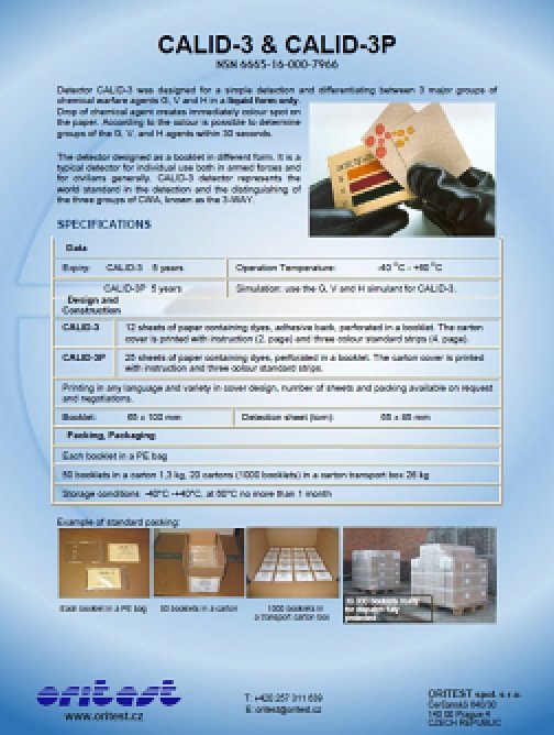 Detekční papírky PP-3 – EN