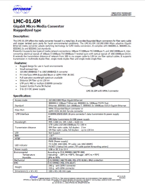 LMC-01.GM Gigabit konvertor – EN