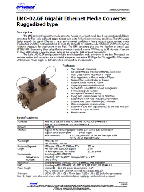 LMC-02.GF Gigabit Ethernet konvertor – EN