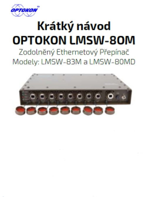 Krátký návod pro LMSW-8OM – CZ