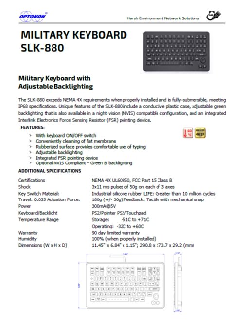 Vojenská klávesnice SLK-88 – EN