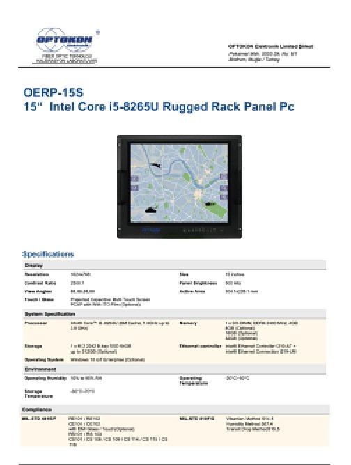 PC panel OERP-15S – EN