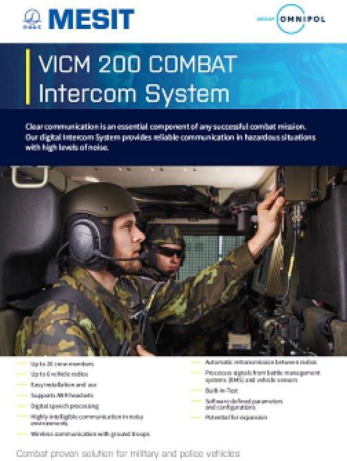 Digitální interkom VICM 200 COMBAT – EN