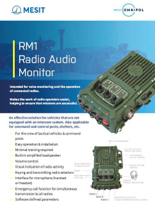 Monitor radiostanic RM1 – EN