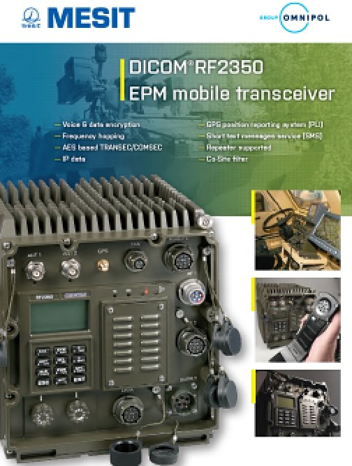 Vozidlová EPM radiostanice DICOM®RF2350 – EN