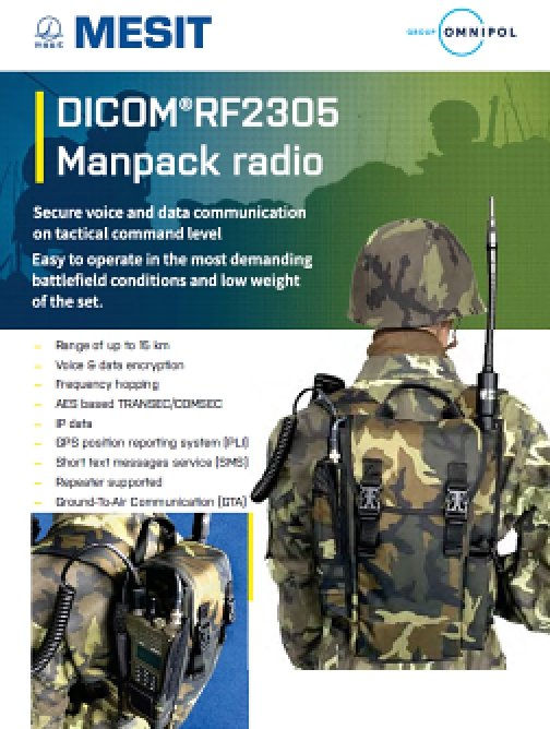 Přenosná radiostanice DICOM®RF2305 – EN